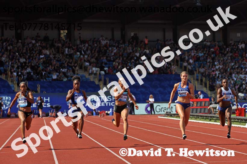Womens 100 metres final, IAAF Diamond League, Birmingham. Photo: David T. Hewitson/Sports for All Pics